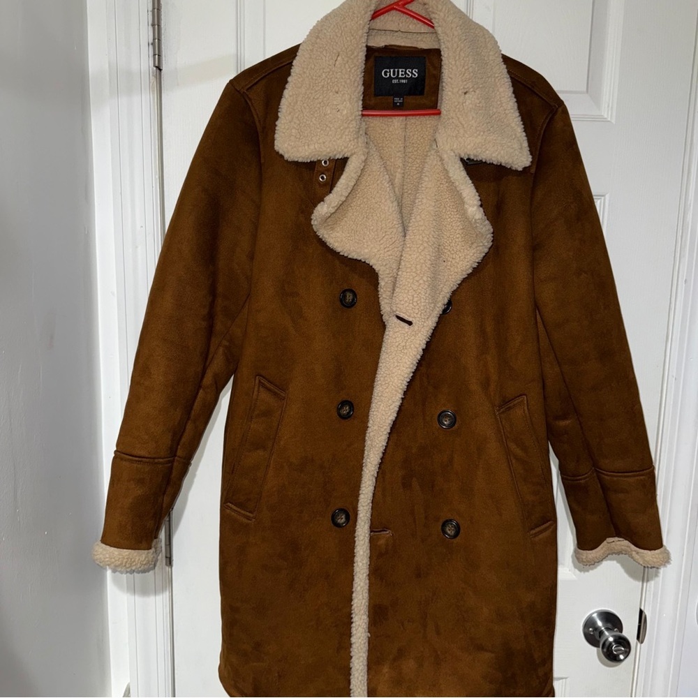Men Guess Coat with Cream Lining